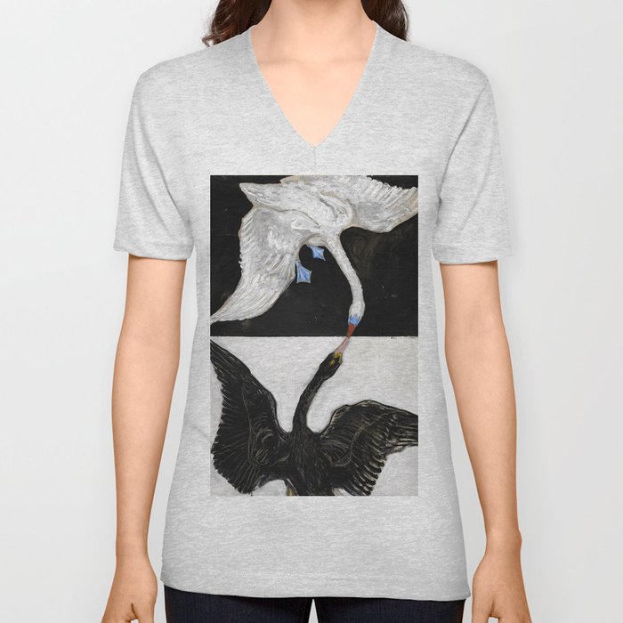 Hilma Af Klint The Swan No 1 Restored V Neck T Shirt