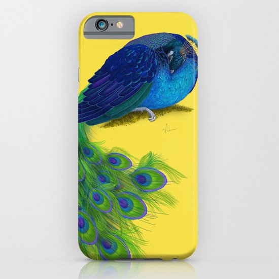 The Beauty That Sleeps - Vertical Peacock Painting iPhone & iPod Case