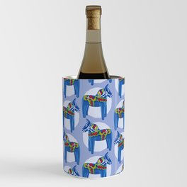 Blue Dala Horse  Wine Chiller