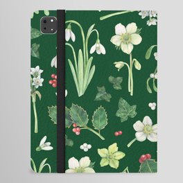Winter Garden - dark green  iPad Folio Case