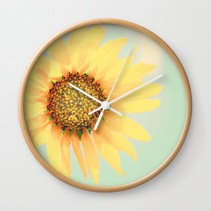 Sunflower Power Pop! Wall Clock