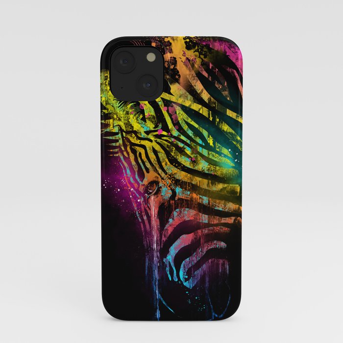 Zebra Mood Technicolor iPhone Case