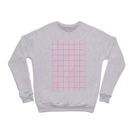 GRID DESIGN (PINK-WHITE) Crewneck Sweatshirt