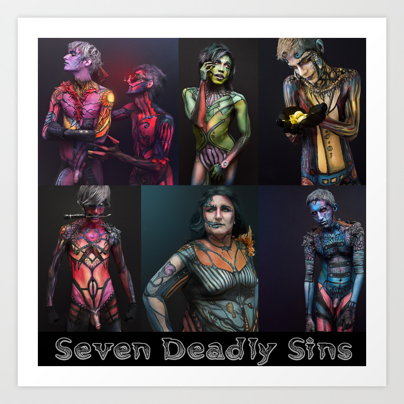 Seven Deadly Sins Art Print By Art By Brandon Mcgill Society6 Seven Deadly Sins Art Print By Art By Brandon Mcgill Society6