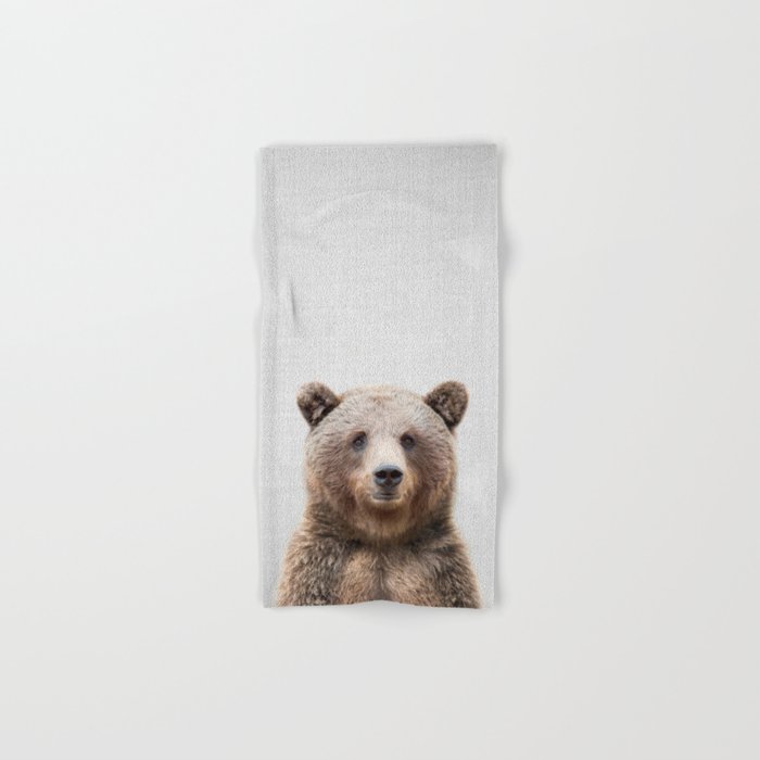 Grizzly Bear - Colorful Hand & Bath Towel