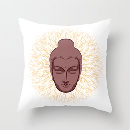 Spiritual Mind power of Buddha Throw Pillow