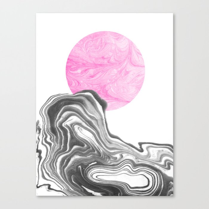 Sun Spilled Ink Marble Sun Space Outer Space Planet Moon Stars