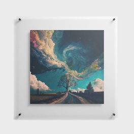 Wall Art - Mighty clouds abstract digital Floating Acrylic Print