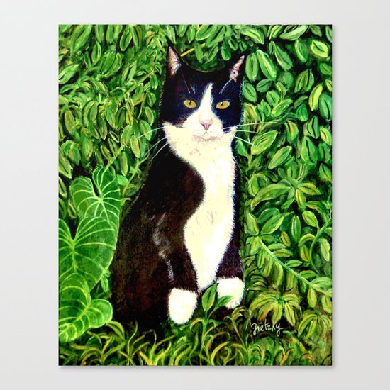 Kitty in the Woods Canvas Print