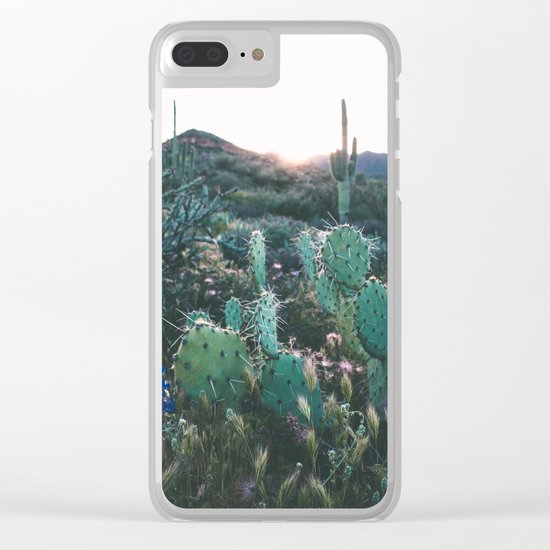 Arizona Cactus Clear iPhone Case