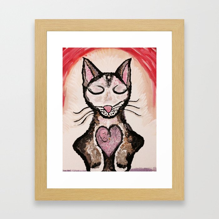 Zen Cat Framed Art Print