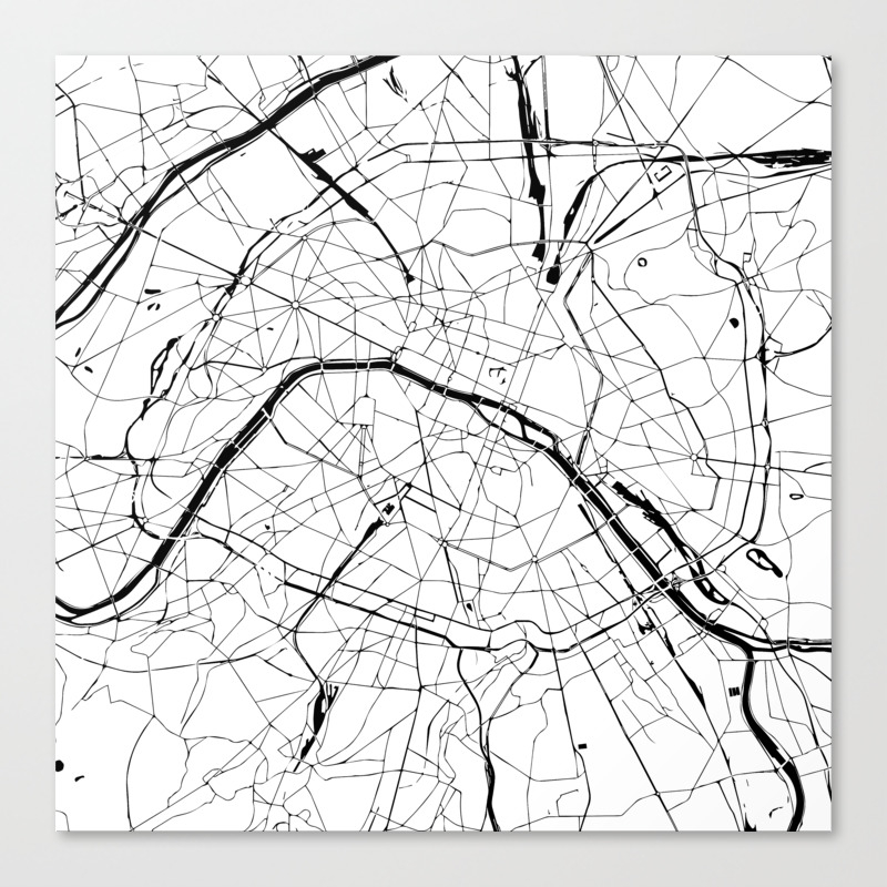 Paris France Minimal Street Map Black And White Canvas Print By Mapmaker Society6 Paris France Minimal Street Map Black And White Canvas Print By Mapmaker Society6