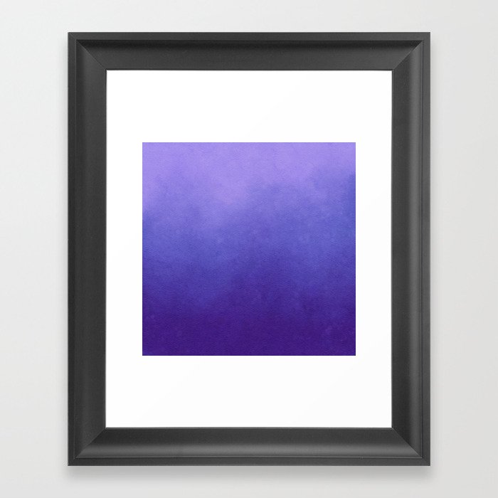 Purple Very Peri Abstract Ombre Texture Classy Framed Art Print