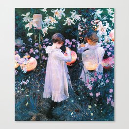 Sargent Carnation Lily Lily Rose Canvas Print