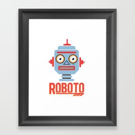 Roboto Head Framed Art Print