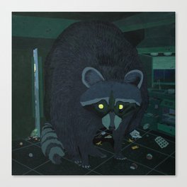 Radioactive Raccoon Canvas Print