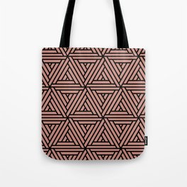 Black and Pink Geometric Mosaic Pattern 2 Pairs DE 2022 Trending Color Rose de Mai DET432 Tote Bag