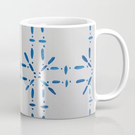 blue square pattern design Mug
