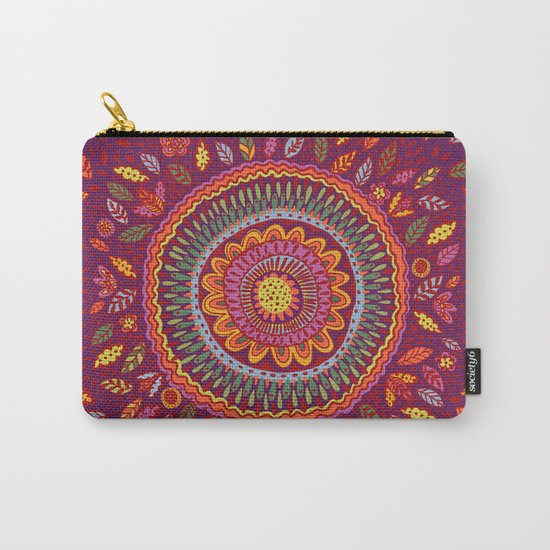 Leafy Fall Mandala Carry-All Pouch