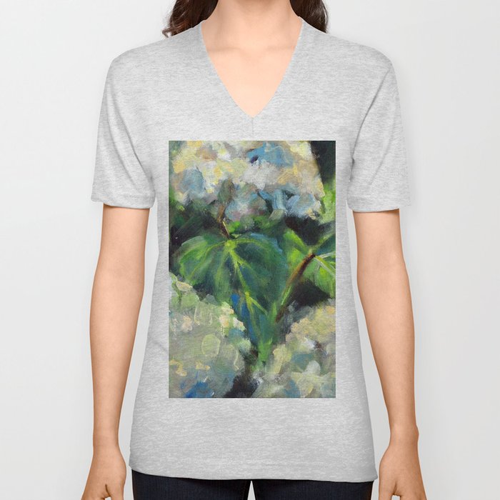 Hydrangeas in the Catskills V Neck T Shirt