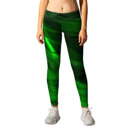 Saturated green and smooth sparkling lines of grass tapes on the theme of space and abstraction. Leggings | Lens, Rainbow, Flare, Shiny, Strip, Curve, Graphicdesign, Arrow, Creative, Glow 