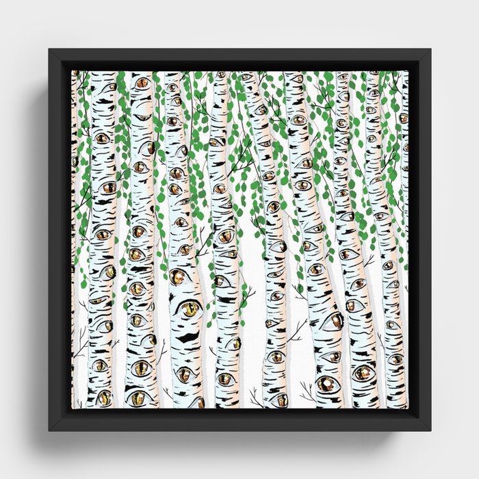 The eyes of Trees Framed Canvas