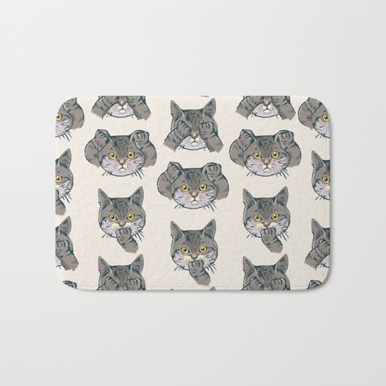 No Evil Cat Bath Mat