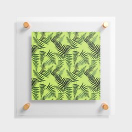 Fern Leaf Pattern on Light Green Background Floating Acrylic Print