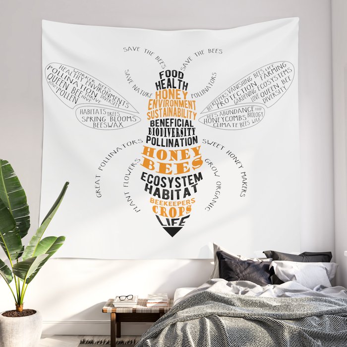 Bees and sales honey tapestry