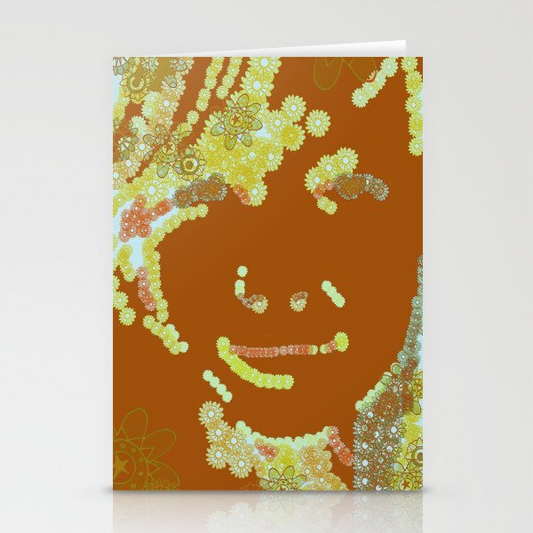 flower face Stationery Cards