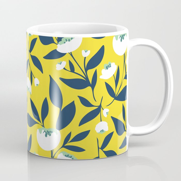 Bright retro peony flowers Coffee Mug