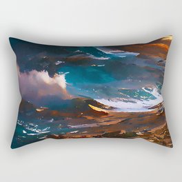 Stormy Ocean Rectangular Pillow