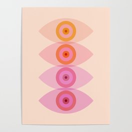 Abstraction_EYES_COLOR_POP_ART_Minimalism_001EYE Poster