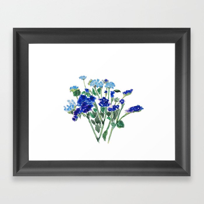 blue flower Framed Art Print