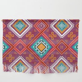 Red and Blue Pattern Design Wall Hanging
