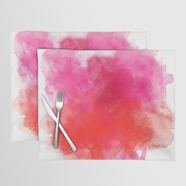 9   Red Pink Abstract Watercolor 210922 Digital Minimal Art Ink Fluid Liquid  Placemat