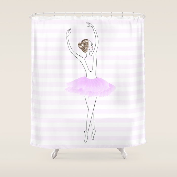 Ballerina Shower Curtain by christineiris Society6