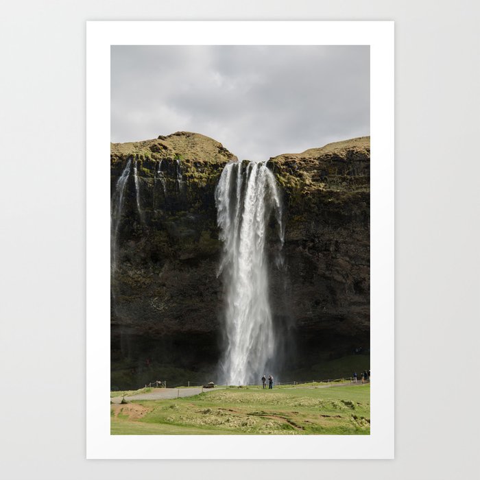 Iceland waterfall Seljalandsfoss Art Print