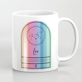 Leo Zodiac | Rainbow Stripe Mug
