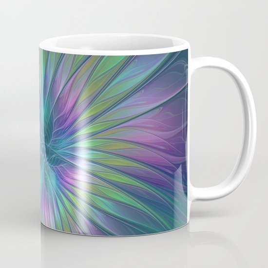 Colorful and luminous Fantasy Flower, Abstract Fractal Art Coffee Mug