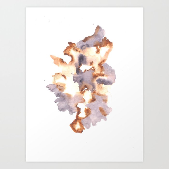  Minimalist Art Abstract Art Watercolor Painting Valourine Soft Texture Watercolor | [Grief] Angel Art Print