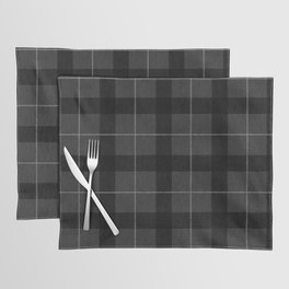 Black And Gray Plaid Placemat