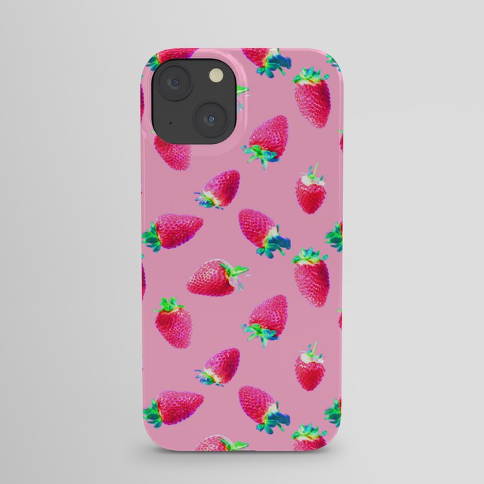 Pink Strawberry Pop iPhone Case by micklyn | Society6