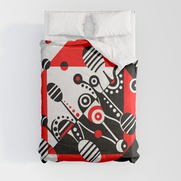 MICROGRAVITY - RED & BLACK Comforter