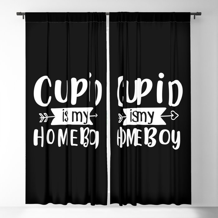 Cupid Is My Homeboy Valentine's Day Blackout Curtain