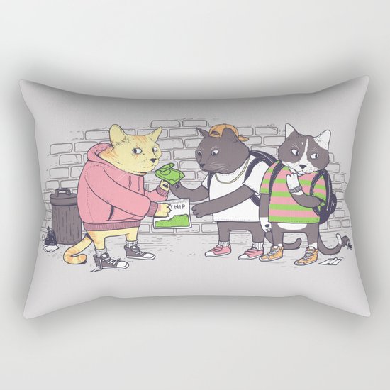 Meowy Wowy Rectangular Pillow