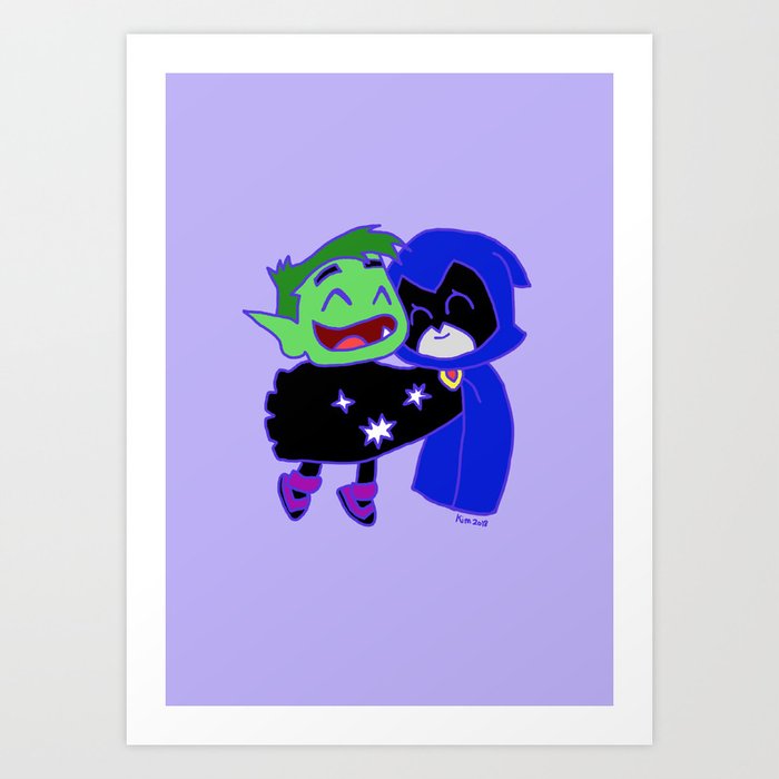 Teen Titans Raven And Beast Bot Art Print By Kimmik Art And More Society6 Teen Titans Raven And Beast Bot Art Print By Kimmik Art And More Society6