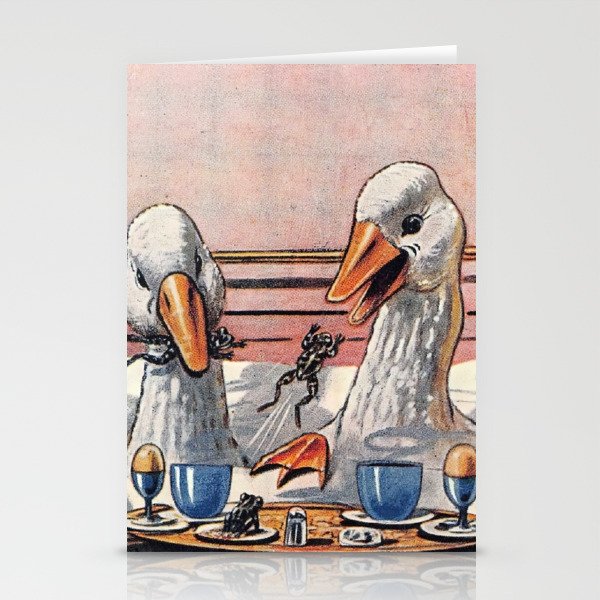 Breakfast in Bed Geese - William Henry Ellam  Stationery Cards