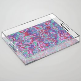 Trippy Colorful Squiggles 2 Acrylic Tray