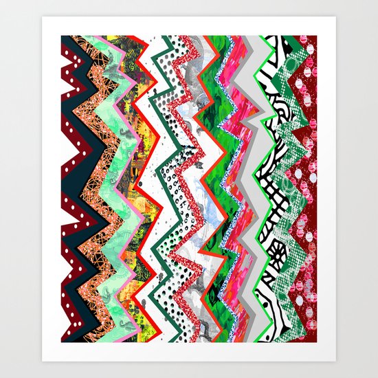 Candy Land Zigzags Art Print